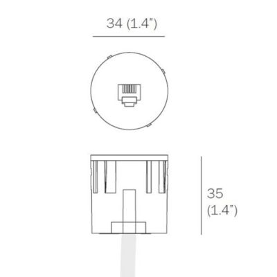 Bocci 22.3.3 RJ12 Telephone Receptacle | YLighting.com