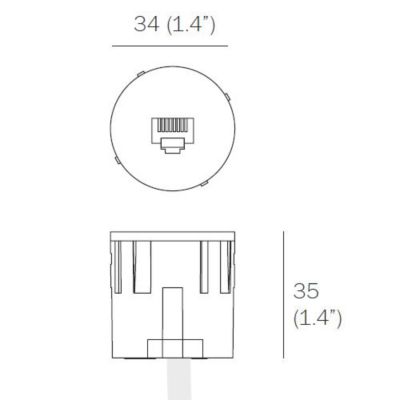 Bocci 22.3.9 RJ45 CAT6 Data Receptacle | YLighting.com