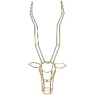 Gazelle Geometric Animal Head