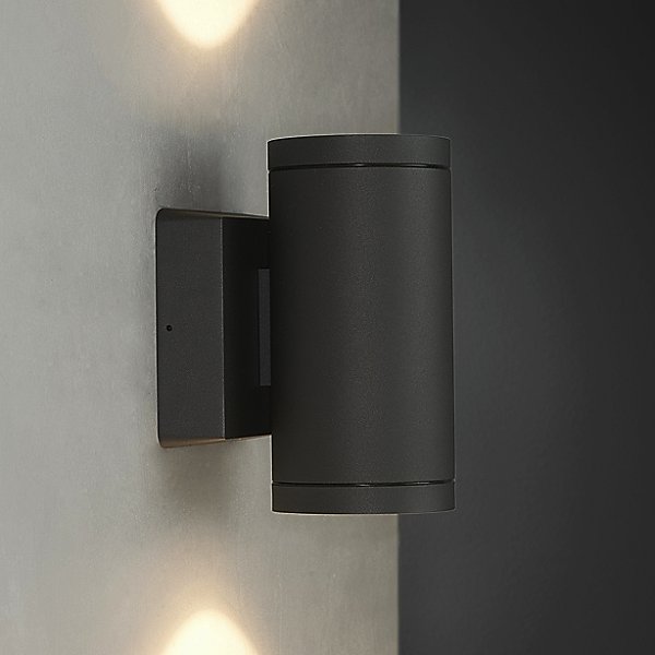 Bruck Lighting Outdoor Cylinder LED 4-Inch Up and Down Wall Sconce 