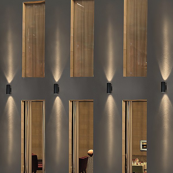 Cylinder with Flat Rim Artisan Glass Shade in Weave Fusion Embark 1-Light Outdoor Wall Sconce Matte Black Finish 