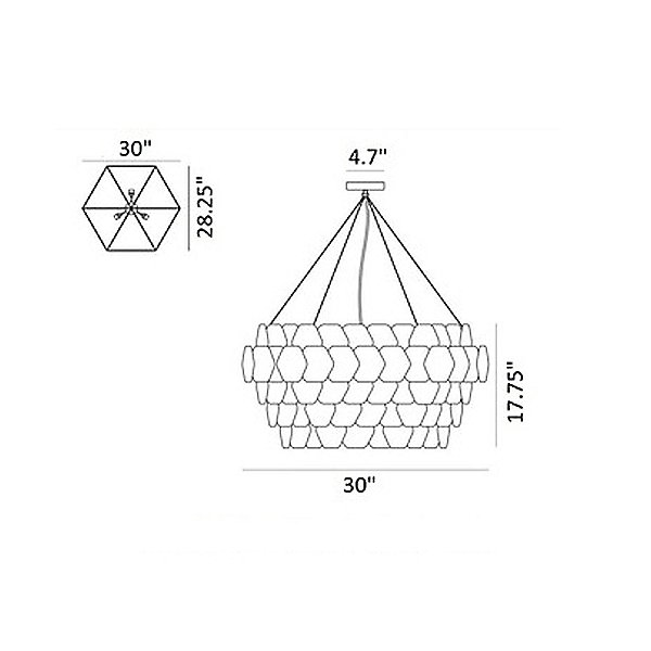 Cranton Hexagonal Pendant Light