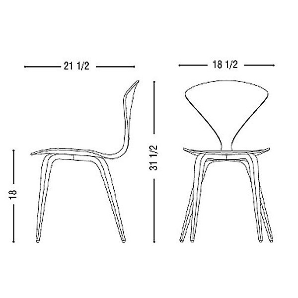 Cherner Side Chair with Seat Pad