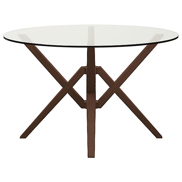 Copeland Furniture Exeter Round Glass, Round Glass Top Pedestal Table