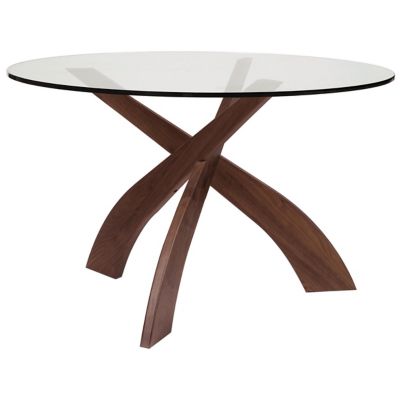 Copeland Furniture Statements Entwine Round Glass Top Dining Table 