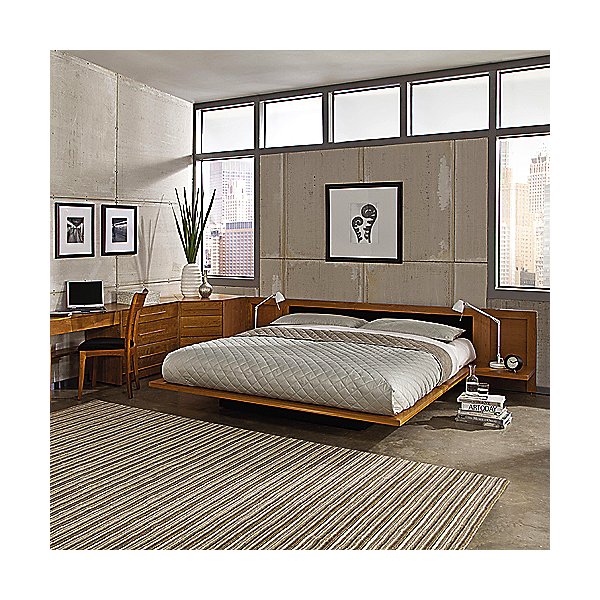 Moduluxe 29-Inch Platform Bed with Microsuede Headboard