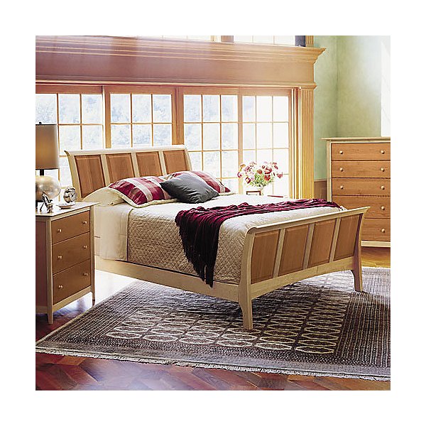 Sarah Sleigh Bed with High Footboard, Twin