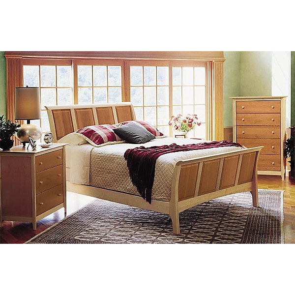 Sarah Sleigh Bed with High Footboard, King