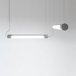 Middle Grey LED Linear suspension Light