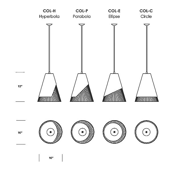 Conic Section LED Pendant Light