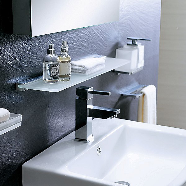Harmoni Wall Mounted Single Holder with Soap Dispenser and Shelf