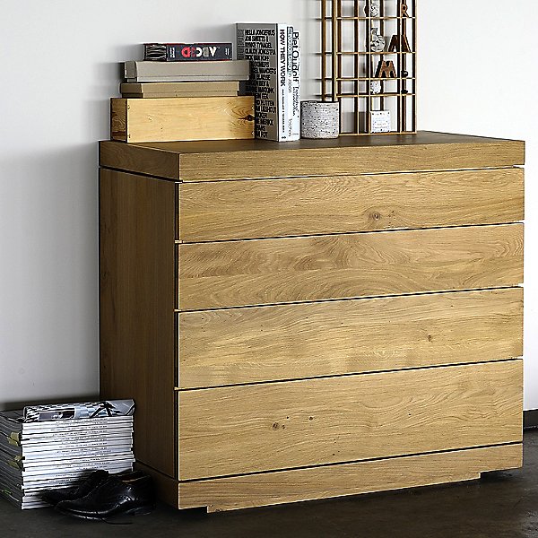 Oak Burger Chest of 4 Drawers