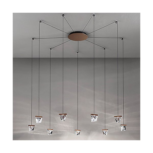 Tripla 9 Light LED Ceiling Wall Suspension System