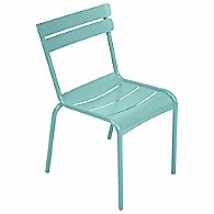 Luxembourg Side Chair (Lagoon Blue Flat Satin) - OPEN BOX