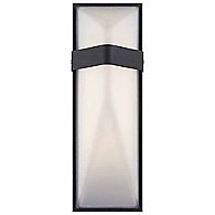 Wedge Outdoor LED Wall Sconce (Black/Large)-OPEN BOX RETURN