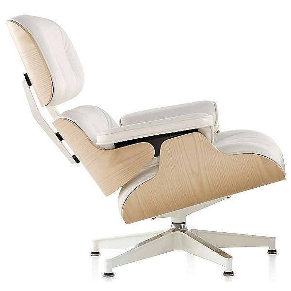Eames Lounge Chair, White Ash