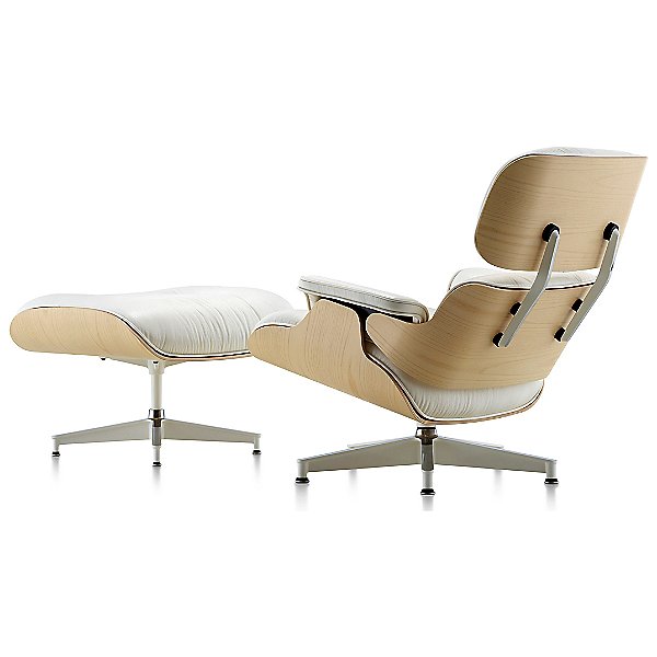 Eames Lounge Chair, White Ash