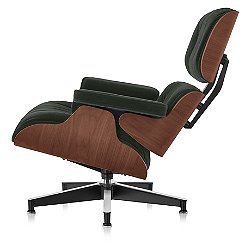 Eames Lounge Chair with Ottoman, Mohair Supreme