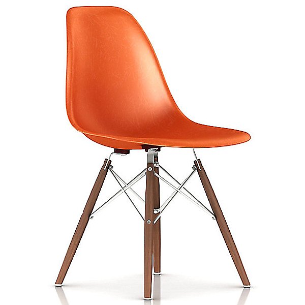 Eames Molded Fiberglass Side Chair with Dowel Base