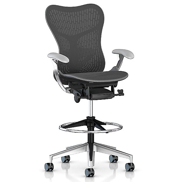 Mirra 2 Office Stool, Butterfly Back with Fixed Arms