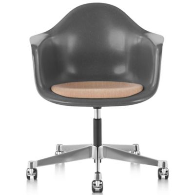 Herman Miller Eames Molded Fiberglass Task Armchair With Upholstered ...