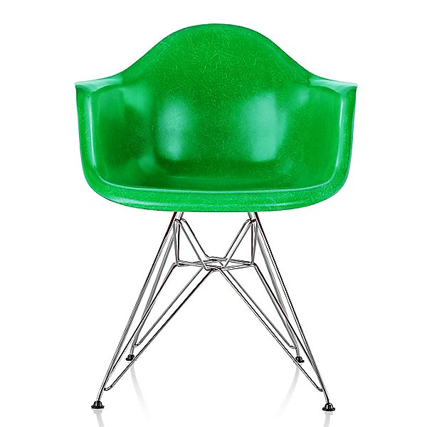 Eames Molded Fiberglass Armchair with Wire Base