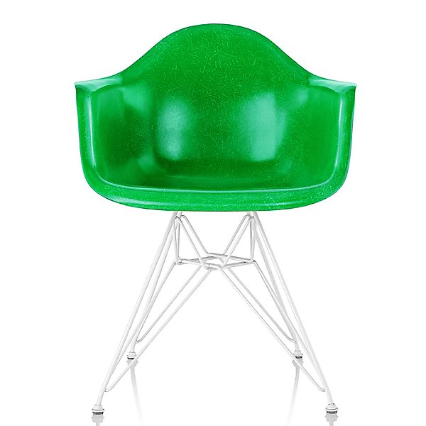 Eames Molded Fiberglass Armchair with Wire Base