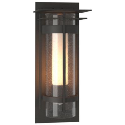 Hubbardton Forge Banded Outdoor Wall Sconce With Top Plate