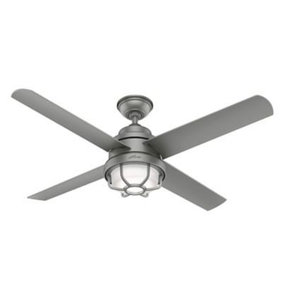 Searow 54 Inch Led Outdoor Ceiling Fan, Hunter White Outdoor Ceiling Fan With Light