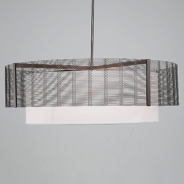 Downtown Mesh Drum Chandelier with Shade Light