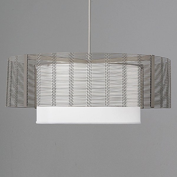 Downtown Mesh Drum Chandelier with Shade Light
