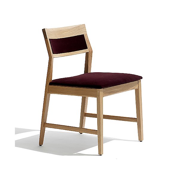 Krusin Side Chair with Upholstered Back Inset