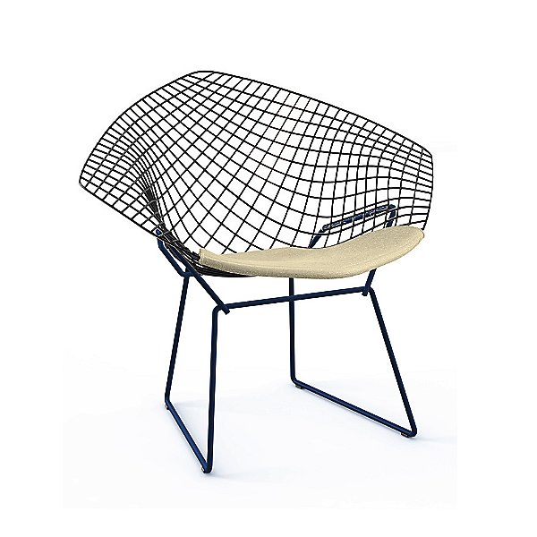 Bertoia Two-Tone Diamond Chair with Seat Cushion