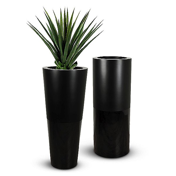 Duo Black Cone Planter
