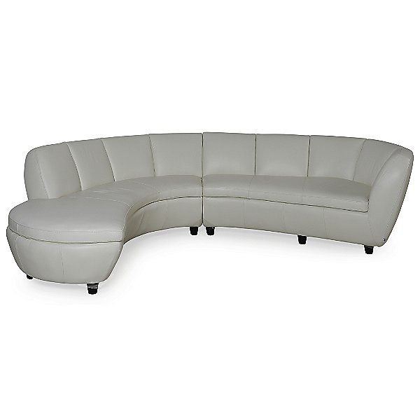 Moroni Crescenta Sectional Sofa, Curved Leather Sectional Sofa