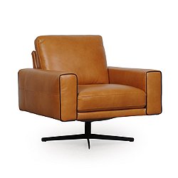 Colette Leather Swivel Lounge Chair