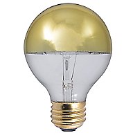 40W 120V G25 E26 Half Gold Bulb 2-Pack