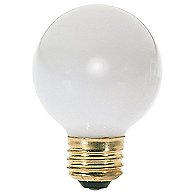 40W 120V G16 E26 White Bulb 6-Pack