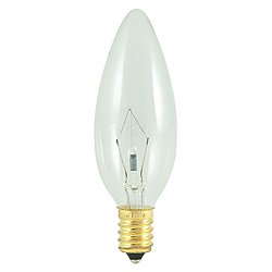 25W 130V B10 E14 Clear Bulb (6-Pack)