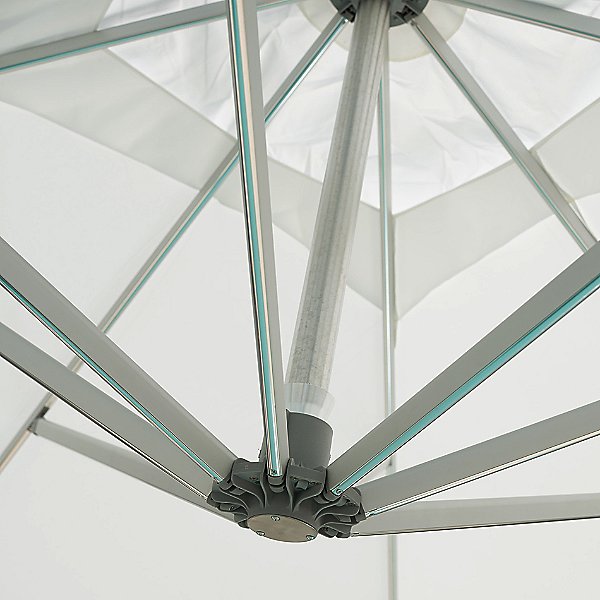 Hurricane Square Side Wind Aluminum Cantilever Umbrella With Base, 10 Ft.