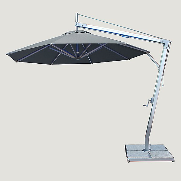 Santa Ana Round Side Wind Aluminum Cantilever Umbrella With Base