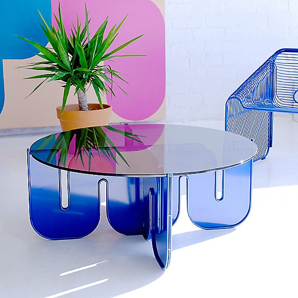 Wave Table with Glass Top
