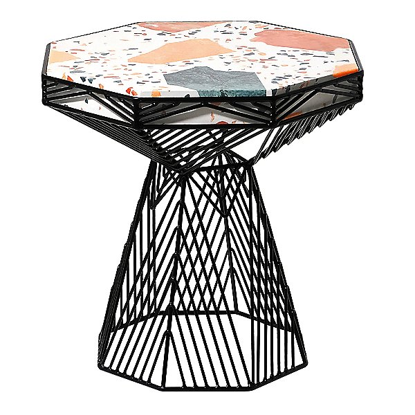Switch Stool/Side Table with Terrazzo Top