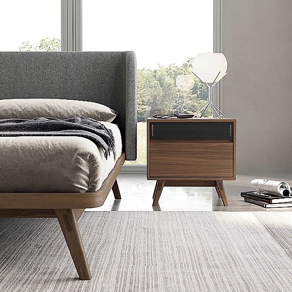 Haru Bed and Nightstand 3 Piece Set