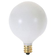 25W 120V G16 1/2 E12 White Bulb 6-Pack
