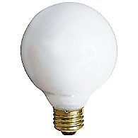 40W 120V G25 E26 Gloss White Bulb 3-Pack