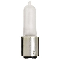 75W 120V T4 DC Bayonet Halogen Frosted Bulb 2-Pack