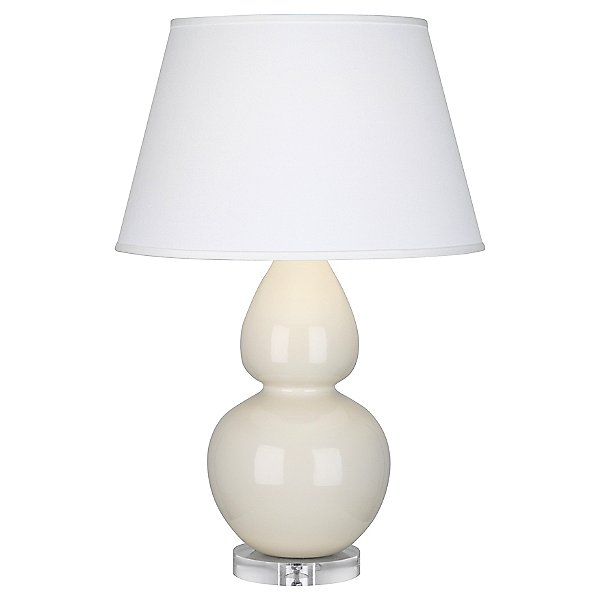 Robert Abbey Double Gourd Table Lamp, Lucite Base Table Lamp