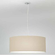 Bryce Linen Drum Pendant(Brushed Nickel/White/28In)-OPEN BOX