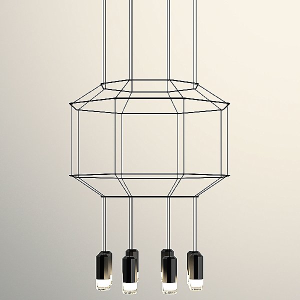 Vibia Wireflow 3d Octagonal Pendant, Octagon Ceiling Light Fixture